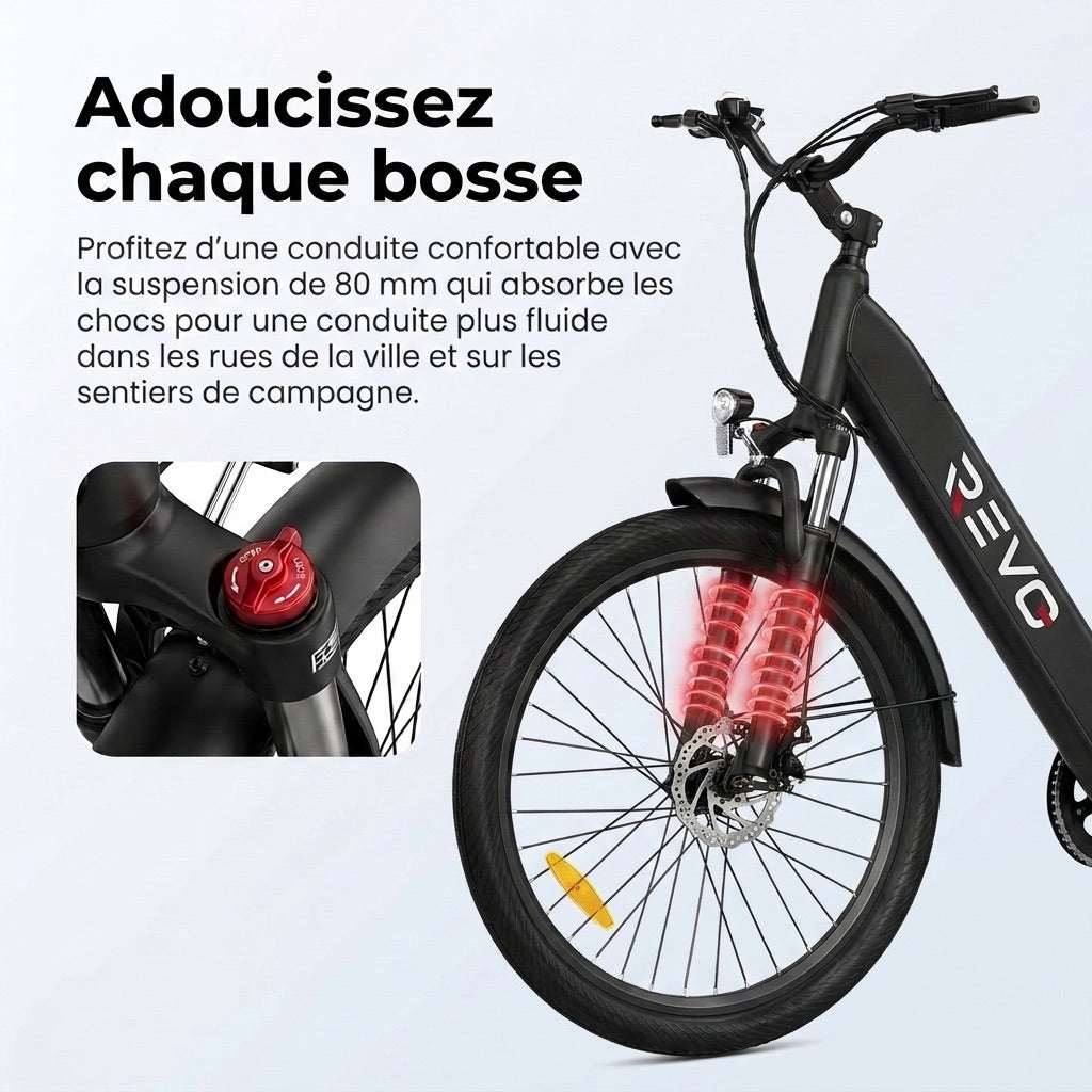Electric Bicycle REVO Venture – 250 W – Range up to 100 km – 561.6 Wh Battery – 27.5 Wheels – Hydraulic Brakes