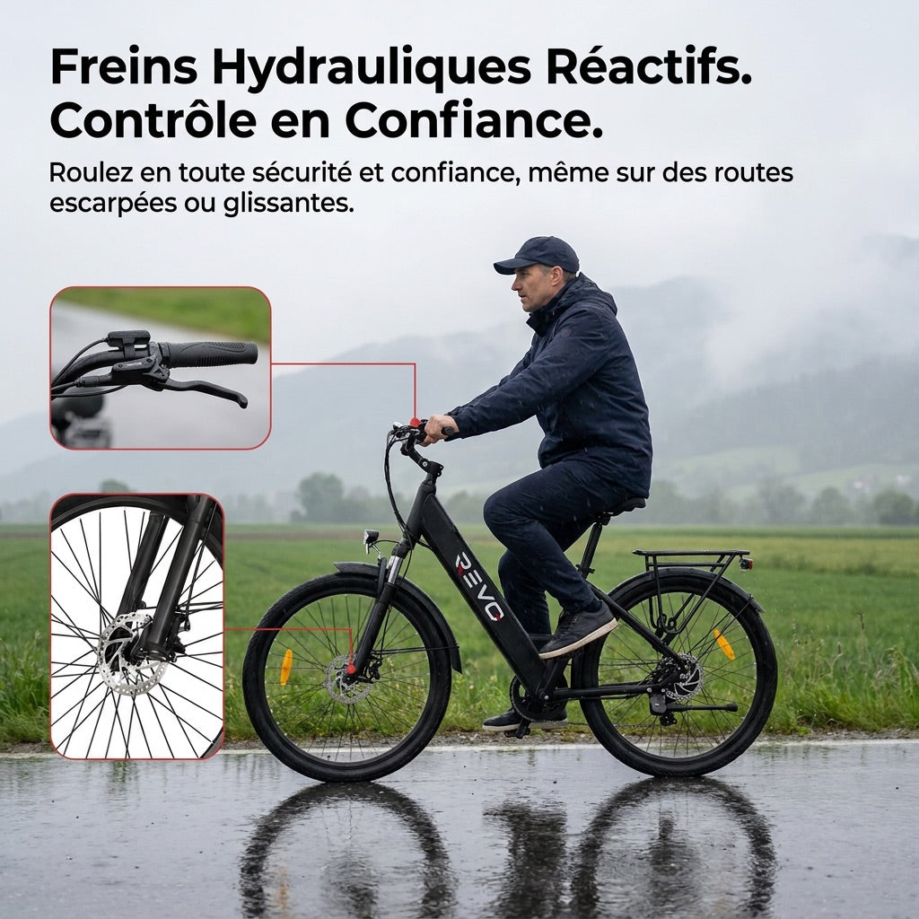 Electric Bicycle REVO Venture – 250 W – Range up to 100 km – 561.6 Wh Battery – 27.5 Wheels – Hydraulic Brakes