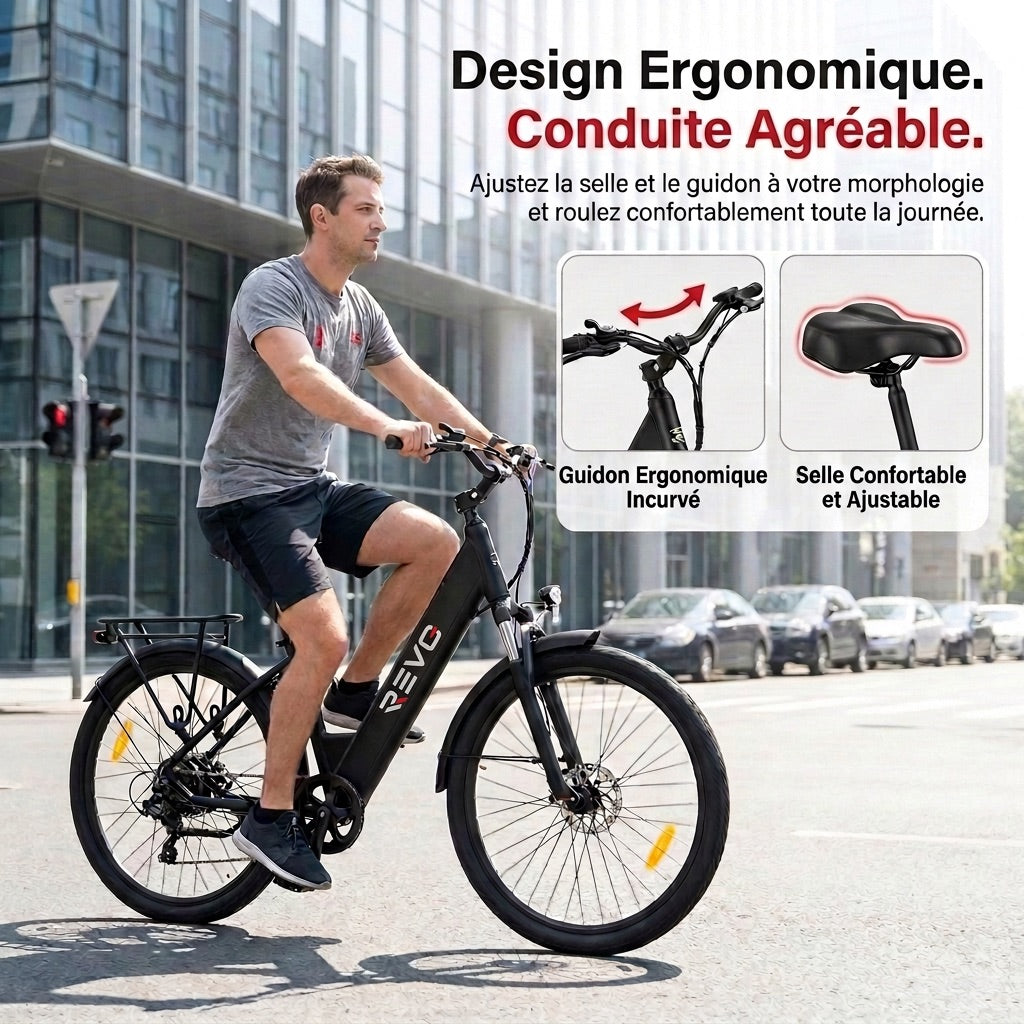Electric Bicycle REVO Venture – 250 W – Range up to 100 km – 561.6 Wh Battery – 27.5 Wheels – Hydraulic Brakes
