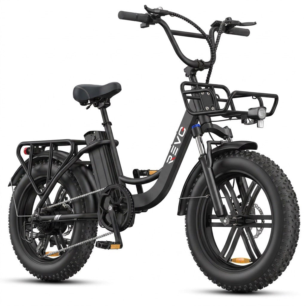 Electric Fat Bike REVO Terra Boost – 250 W – Range up to 126 km – 48 V 13 Ah Battery – 75 Nm Torque – 20 x 4 Tires