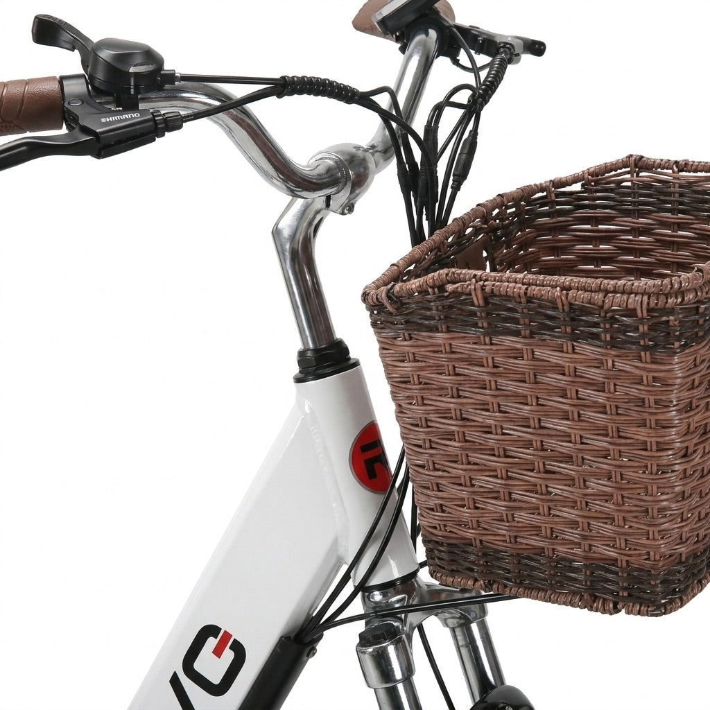 Electric Bike REVO Citya - 250 W - 80 km Range - 36 V 10 Ah Battery - 26" - Basket & Luggage Rack