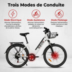 Electric Bike REVO Metro – 26″ – 500 W Motor – 36 V 15 Ah Battery – Shimano 7 Speeds – Suspension Fork