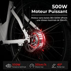 Electric Bike REVO Metro – 26″ – 500 W Motor – 36 V 15 Ah Battery – Shimano 7 Speeds – Suspension Fork