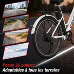 REVO Nomad 26″ Electric Bike – 250W Motor – 35–90 km Range – Removable 36V 10.4Ah Battery – 7 Speeds – Disc Brakes
