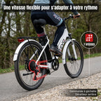REVO Nomad 26″ Electric Bike – 250W Motor – 35–90 km Range – Removable 36V 10.4Ah Battery – 7 Speeds – Disc Brakes