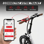 REVO Flex Folding Electric Bicycle – 250W – 48V 17Ah Battery – Range up to 120 km – 20″ x 3.0″ Tires