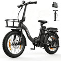 REVO Cargo Electric Folding Bike – 250 W – Range up to 80 km – 468 Wh Battery – 20 × 3.0″ Fat Tyres