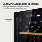 REVO Héritage - Cave à vin de vieillissement - 116 bouteilles - 213 L - 4 clayettes en bois - Température réglable