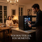 Cave à Vin REVO Origine – 8 Bouteilles – 21 L – Température Réglable 8 à 18 °C – Commande Tactile – 35 dB