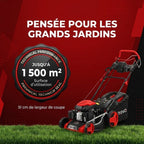 REVO Terrain 51 Self-Propelled Petrol Lawn Mower – 196 cm³, 51 cm, Electric Start, Cutting Height 25–75 mm, 60 L Collector, Up to 1,500 m²