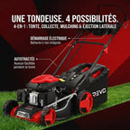 REVO Terrain 51 Self-Propelled Petrol Lawn Mower – 196 cm³, 51 cm, Electric Start, Cutting Height 25–75 mm, 60 L Collector, Up to 1,500 m²