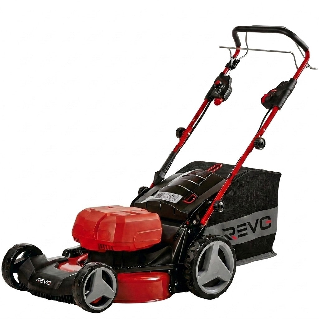 REVO Force 700 Self-Propelled Cordless Lawn Mower – 36V – 47cm Cutting Width – 4 x 4.0 Ah Batteries – 75L Grass Collector – Up to 700 m²
