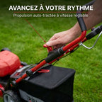 REVO Force 700 Self-Propelled Cordless Lawn Mower – 36V – 47cm Cutting Width – 4 x 4.0 Ah Batteries – 75L Grass Collector – Up to 700 m²