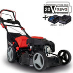 Tondeuse Thermique Tractée REVO Dominus 53 – 224 cm³ / 6 CV – Coupe 53 cm – Démarrage Électrique 20 V – Bac 65 L – Jusqu’à 1 800 m²
