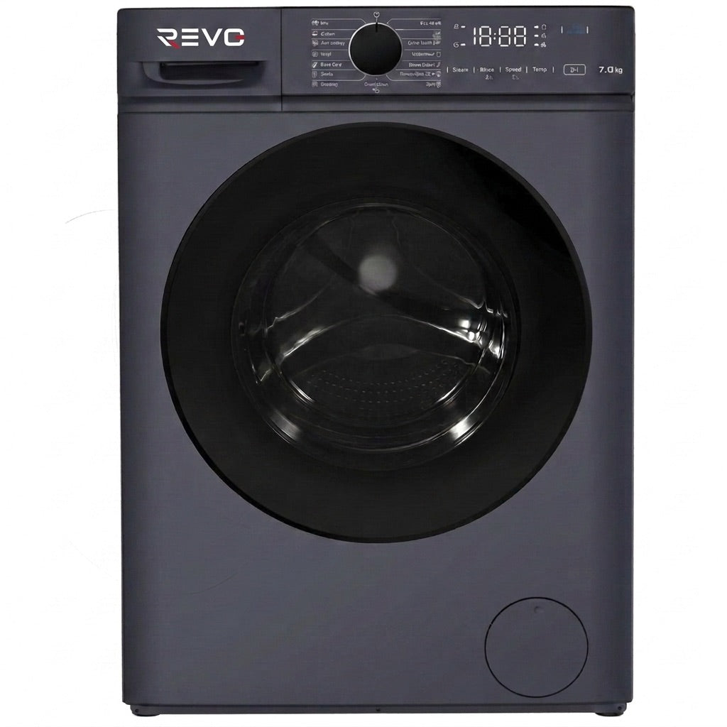 Front-Load Washing Machine REVO Nova 7 – 7 kg Washing Machine – Class A – 1200 rpm – 15 Programs & Steam.
