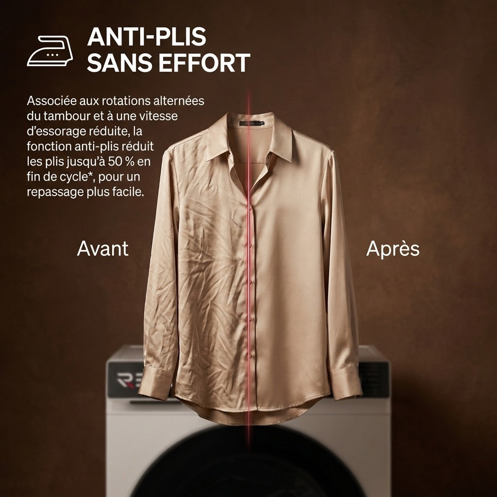 Lave-linge à hublot REVO Majesta 13 – Lave-linge 13 kg – Classe A – 1400 tr/min – 15 programmes – Vapeur et connecté