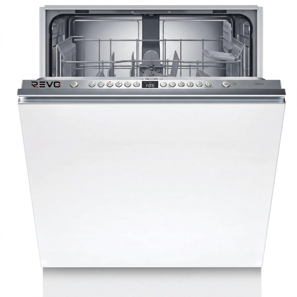 Fully Integrated REVO Integra 60 Dishwasher – 60 cm – 6 Programs – 3 Options – 48 dB – 3-Height Adjustable Basket