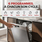 Free-Standing Dishwasher REVO Soreva 12 – 12 Place Settings – 47 dB – 6 Programs – Hygienic Wash 72°C – Stainless Steel