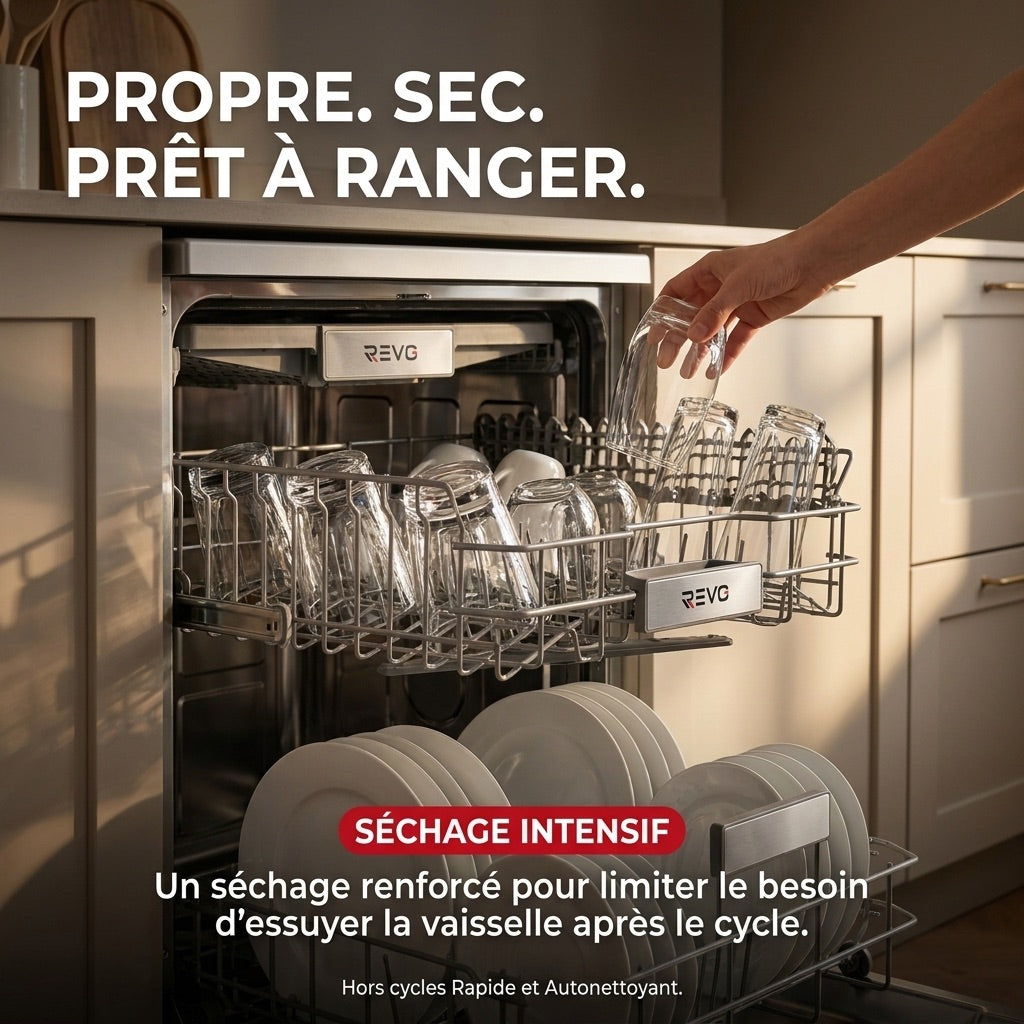 Free-Standing Dishwasher REVO Soreva 12 – 12 Place Settings – 47 dB – 6 Programs – Hygienic Wash 72°C – Stainless Steel