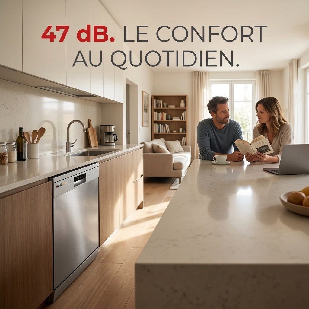 Free-Standing Dishwasher REVO Soreva 12 – 12 Place Settings – 47 dB – 6 Programs – Hygienic Wash 72°C – Stainless Steel