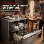 Free-Standing Dishwasher REVO Soreva 12 – 12 Place Settings – 47 dB – 6 Programs – Hygienic Wash 72°C – Stainless Steel