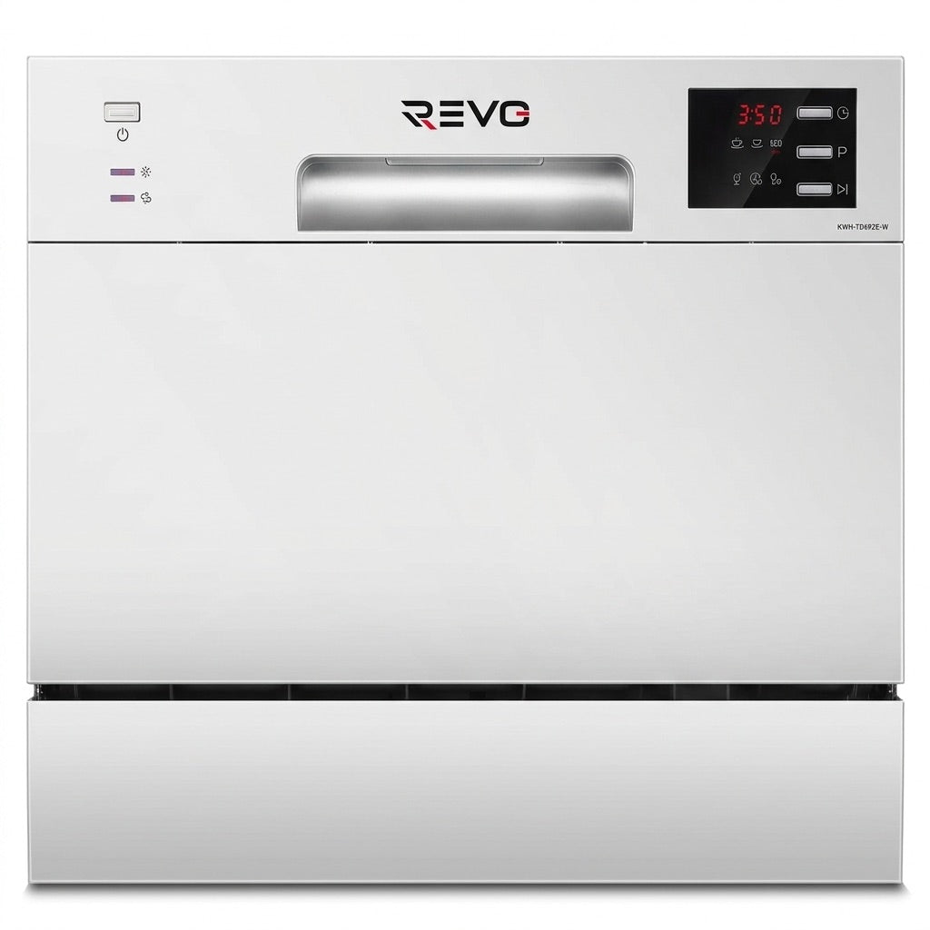 Compact Dishwasher REVO Compacta 6 – 6 Place Settings – 6 Programs – 47 dB – 30 min Quick Cycle – White
