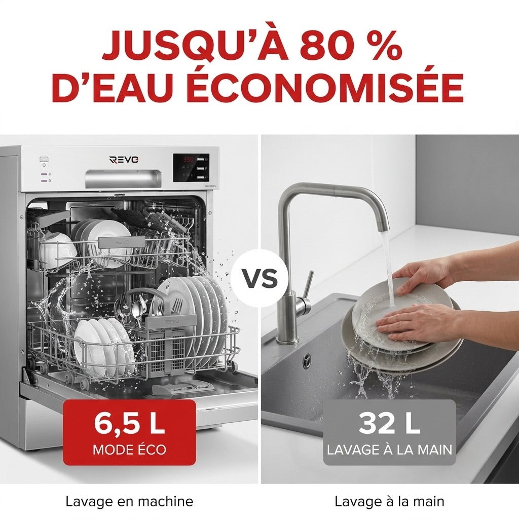 Compact Dishwasher REVO Compacta 6 – 6 Place Settings – 6 Programs – 47 dB – 30 min Quick Cycle – White