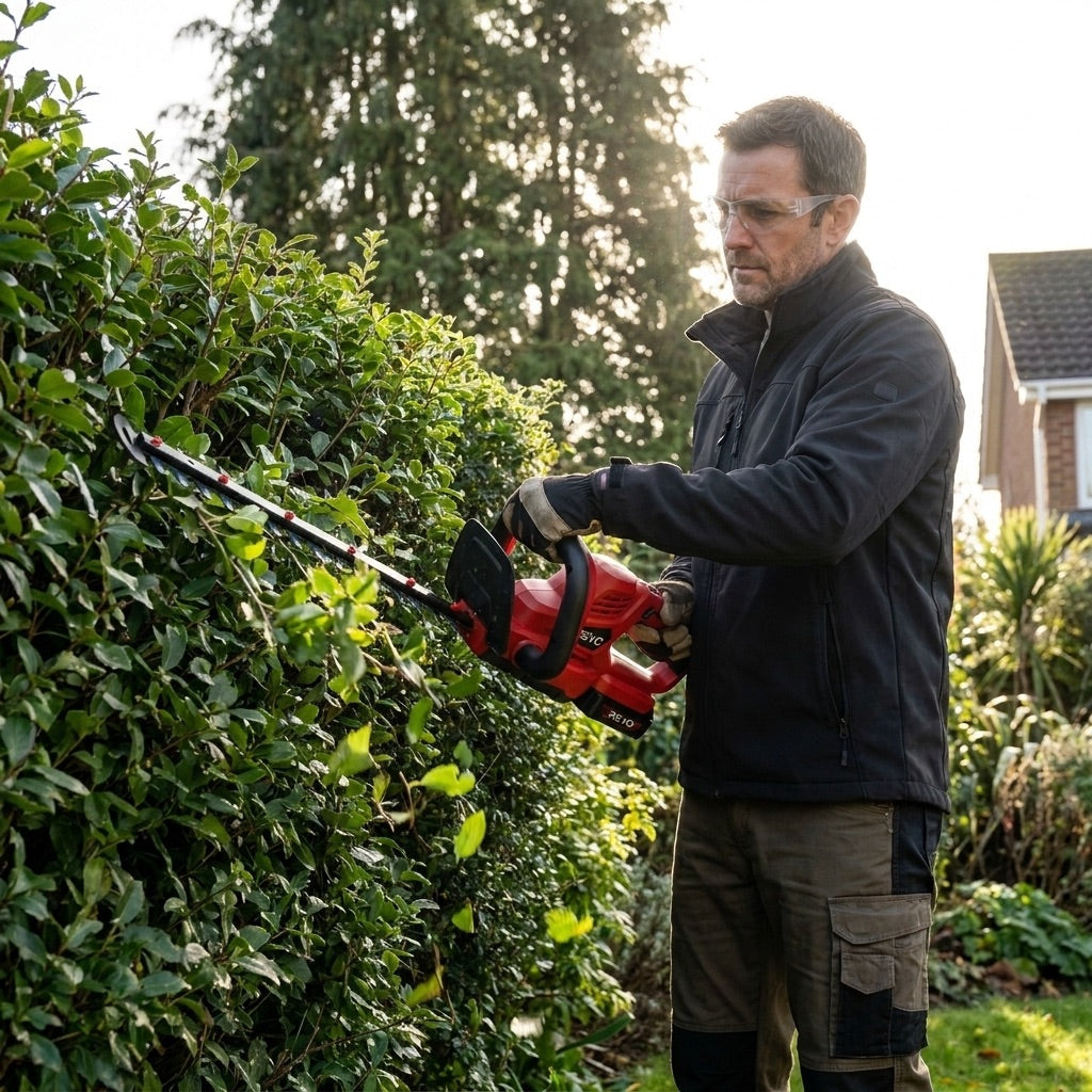 Cordless Hedge Trimmer REVO Vektor 50 – 18 V – 50 cm Blade – Brushless Motor – 3 Speeds – 35 mm Spacing