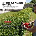 Cordless Hedge Trimmer REVO Vektor 50 – 18 V – 50 cm Blade – Brushless Motor – 3 Speeds – 35 mm Spacing