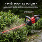 REVO Stratos 60 – Taille-haie sans fil – 18 V – Lame 60 cm – Moteur sans balais – 4 400 cps/min – Espacement 35 mm