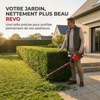 REVO Stratos 60 – Taille-haie sans fil – 18 V – Lame 60 cm – Moteur sans balais – 4 400 cps/min – Espacement 35 mm