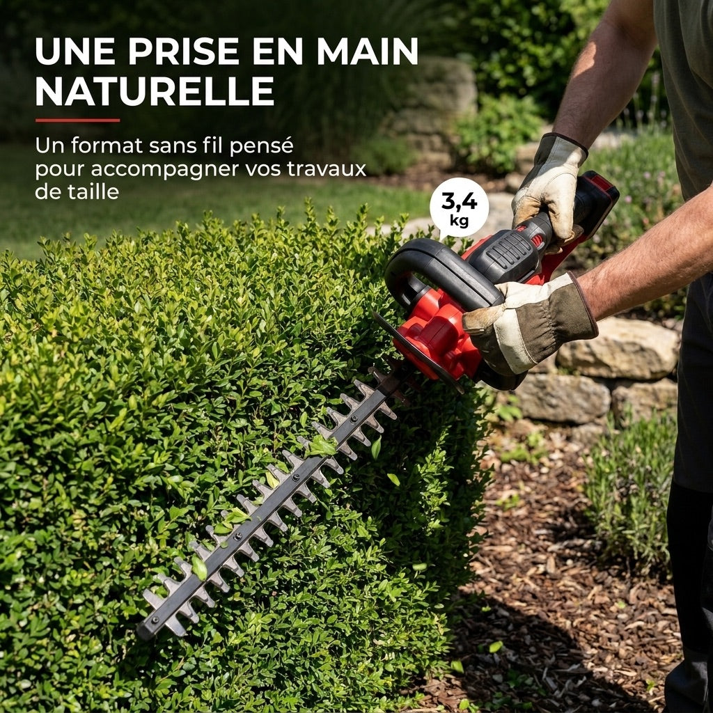 Cordless Hedge Trimmer REVO Silex 55 – 18V – 55cm Blade – Cuts up to 19mm – Up to 75min Run Time