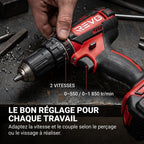 REVO Torq 62 Cordless Hammer Drill – 18V – 62Nm – 3 x 4.0Ah Batteries – 2 Speed