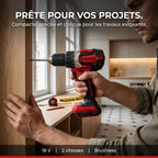 REVO Vortex 54 Cordless Drill Driver – 18 V – 54 Nm – Brushless Motor – 2 Speeds – 13 mm Chuck – Bare Tool