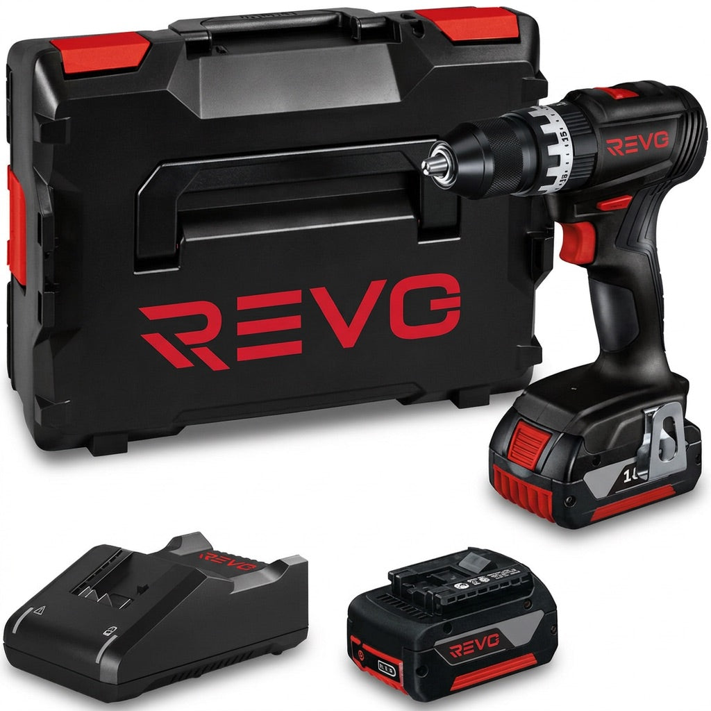Perceuse-Visseuse à Percussion Sans Fil REVO Core 45 – 18 V – 45 Nm – Moteur sans balais – 2 Batteries 3,0 Ah – Mandrin 13 mm – Coffret Inclus