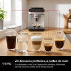 REVO Barista Grain Coffee Machine – 1450W Automatic Espresso Machine – 5 Drinks – Integrated Grinder – Steam Nozzle – 1.8L
