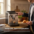 REVO Barista Grain Coffee Machine – 1450W Automatic Espresso Machine – 5 Drinks – Integrated Grinder – Steam Nozzle – 1.8L