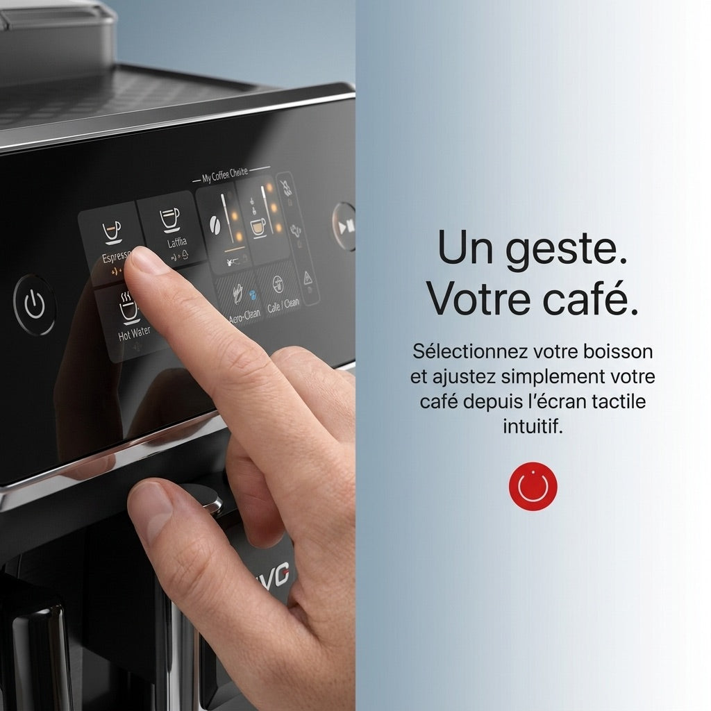REVO Crema Bean-to-Cup Coffee Machine – Automatic Espresso Grinder 1500 W – 2 Coffees – Touch Screen – Milk Frother – 1.8 L