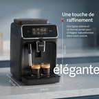 REVO Crema Bean-to-Cup Coffee Machine – Automatic Espresso Grinder 1500 W – 2 Coffees – Touch Screen – Milk Frother – 1.8 L