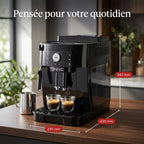 REVO Essenza Bean-to-Cup Coffee Machine – Automatic Espresso Grinder 1450W – 2 Coffees – Steam Nozzle – 13-Setting Grinder