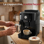 REVO Essenza Bean-to-Cup Coffee Machine – Automatic Espresso Grinder 1450W – 2 Coffees – Steam Nozzle – 13-Setting Grinder