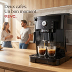 REVO Essenza Bean-to-Cup Coffee Machine – Automatic Espresso Grinder 1450W – 2 Coffees – Steam Nozzle – 13-Setting Grinder