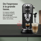 REVO Velora Espresso Machine - 15 Bar - 1350 W - Steam Nozzle - Ground Coffee & ESE Pods - 1 L Tank