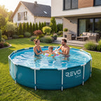 Piscine hors-sol ronde REVO Aqua Circle – Ø 366 × 76 cm – 6 503 L – Liner renforcé 3 couches