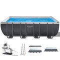 Piscine hors-sol rectangulaire REVO Aqua Pro 5 – 549 × 274 × 132 cm – 17 203 L – Filtre à sable – Échelle et bâche incluses