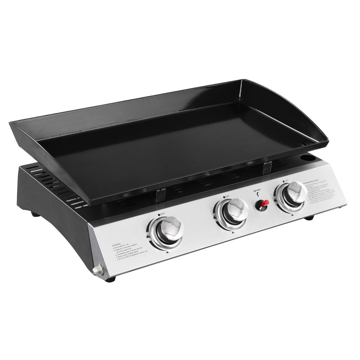 Gas plancha REVO Brasa – 3 burners 7.5 kW – Black steel – Butane/Propane