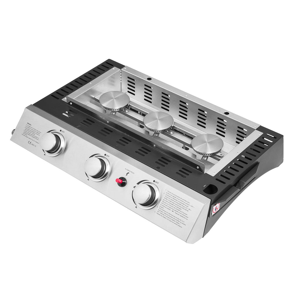 Gas plancha REVO Brasa – 3 burners 7.5 kW – Black steel – Butane/Propane
