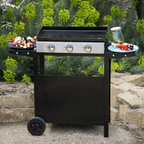 REVO Mérida Gas Plancha – 3 burners 6 kW with trolley – Enameled steel plate