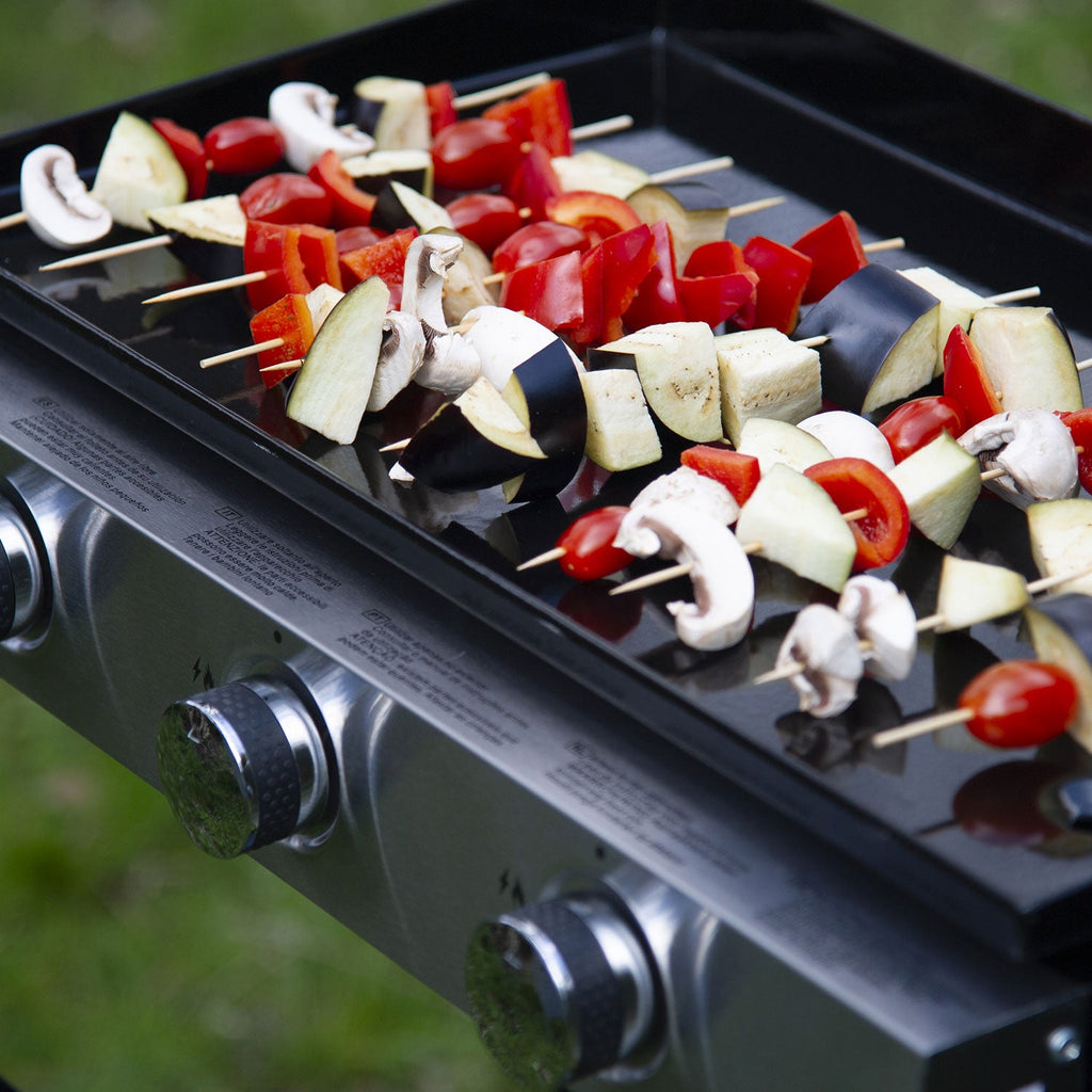 REVO Mérida Gas Plancha – 3 burners 6 kW with trolley – Enameled steel plate