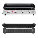 Plancha gaz REVO Valencia – 4 brûleurs 10 kW Butane/Propane avec plaque en acier émaillé